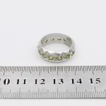 انگشتر زبرجد الماس تراش نقره مردانه طرح حکمت - Image 5