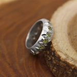 انگشتر زبرجد الماس تراش نقره مردانه طرح حکمت - Image 2