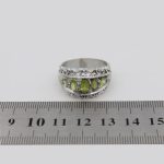 انگشتر زبرجد الماس تراش نقره مردانه طرح عمار - Image 4