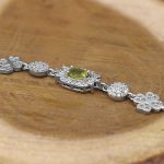 دستبند زبرجد الماس تراش نقره زنانه طرح فرنوش - Image 2