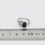 انگشتر زمرد الماس تراش نقره زنانه طرح فرناز - Image 4