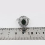 انگشتر زمرد الماس تراش نقره زنانه طرح تارا - Image 4