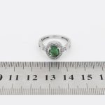 انگشتر زمرد الماس تراش نقره زنانه طرح رکسانا - Image 4