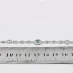 دستبند زمرد الماس تراش نقره زنانه طرح شبنم - Image 3