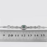 دستبند زمرد الماس تراش نقره زنانه طرح عاطفه - Image 3