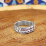 انگشتر یاقوت سرخ نقره مردانه دست ساز طرح رادین - Image 2