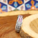 انگشتر یاقوت سرخ نقره مردانه دست ساز طرح رادین - Image 3