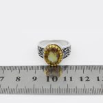 انگشتر الکساندریت الماس تراش نقره مردانه طرح حقیقت - Image 4