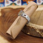 انگشتر الکساندریت الماس تراش نقره زنانه طرح نهال - Image 2