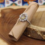 انگشتر الکساندریت الماس تراش نقره زنانه طرح ملودی - Image 2