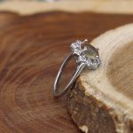 انگشتر الکساندریت الماس تراش نقره زنانه طرح ملودی - Image 3