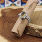 انگشتر الکساندریت الماس تراش نقره زنانه طرح ملورین - Image 2