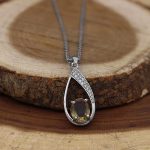 گردنبند الکساندریت الماس تراش نقره زنانه طرح راشین - Image 3