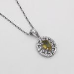 گردنبند الکساندریت الماس تراش نقره زنانه طرح راغده - Image 2