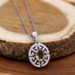 گردنبند الکساندریت الماس تراش نقره زنانه طرح راغده - Image 3