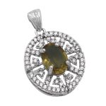 گردنبند الکساندریت الماس تراش نقره زنانه طرح راغده