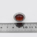 انگشتر گارنت نقره زنانه طرح ایراندخت - Image 4