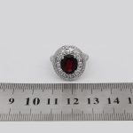 انگشتر گارنت نقره زنانه طرح ورساچه - Image 4