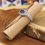 انگشتر گارنت نقره زنانه طرح نورا - Image 2