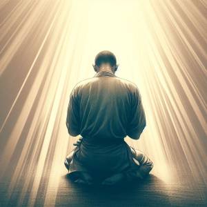 شخص در حال خواندن نماز حرز امام جواد