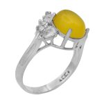 انگشتر شرف الشمس نقره زنانه طرح الیزابت + حکاکی