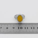 انگشتر شرف الشمس نقره زنانه طرح رازقی + حکاکی - Image 4