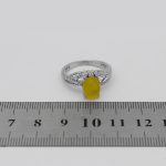 انگشتر شرف الشمس نقره زنانه طرح اقاقی + حکاکی - Image 5