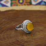 انگشتر شرف الشمس نقره زنانه طرح نوشین + حکاکی - Image 2