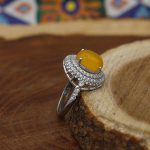 انگشتر شرف الشمس نقره زنانه طرح نوشین + حکاکی - Image 4