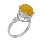 انگشتر شرف الشمس نقره زنانه طرح تارا + حکاکی