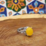 انگشتر شرف الشمس نقره زنانه طرح تارا + حکاکی - Image 2