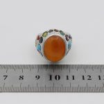 انگشتر چند سنگ نقره مردانه دست ساز طرح فاخر آرش - Image 4