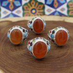 انگشتر چند سنگ نقره مردانه دست ساز طرح فاخر آرش - Image 5