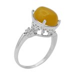 انگشتر شرف الشمس نقره زنانه طرح جواهر + حکاکی