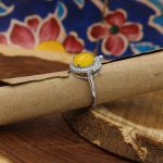 انگشتر شرف الشمس نقره زنانه طرح محیا + حکاکی - Image 4