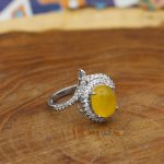 انگشتر شرف الشمس نقره زنانه طرح محیا + حکاکی - Image 3