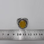 انگشتر شرف الشمس نقره مردانه دست ساز طرح کوروش + حکاکی - Image 4