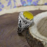 انگشتر شرف الشمس نقره مردانه دست ساز طرح کوروش + حکاکی - Image 2