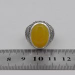 انگشتر شرف الشمس نقره مردانه دست ساز طرح کیکاووس + حکاکی - Image 3