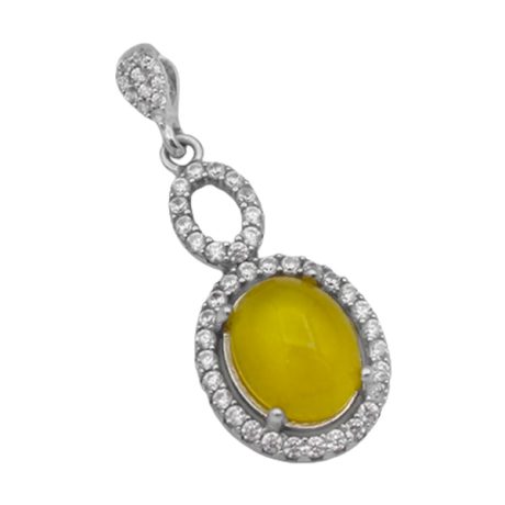 گردنبند شرف الشمس زنانه نقره طرح پرنیان + حکاکی