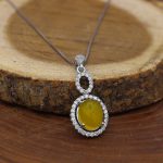 گردنبند شرف الشمس زنانه نقره طرح پرنیان + حکاکی - Image 2