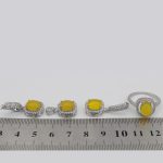 نیم ست شرف الشمس نقره زنانه طرح ایران + حکاکی - Image 3