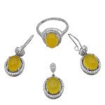 نیم ست شرف الشمس نقره زنانه طرح ضحی + حکاکی