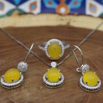 نیم ست شرف الشمس نقره زنانه طرح ضحی + حکاکی - Image 2