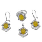 نیم ست شرف الشمس نقره زنانه طرح صالحه + حکاکی