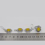 نیم ست شرف الشمس نقره زنانه طرح صالحه + حکاکی - Image 3