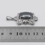 گردنبند حدید صینی زنانه نقره طرح قمرتاج + حکاکی - Image 4