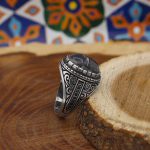 انگشتر در نجف نقره مردانه طرح عراق - Image 2