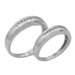 ست حلقه نقره زنانه و مردانه طرح عشاق