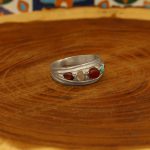 انگشتر چند سنگ نقره دست ساز زنانه و مردانه طرح فلاح + حرز امام جواد (ع) - Image 2